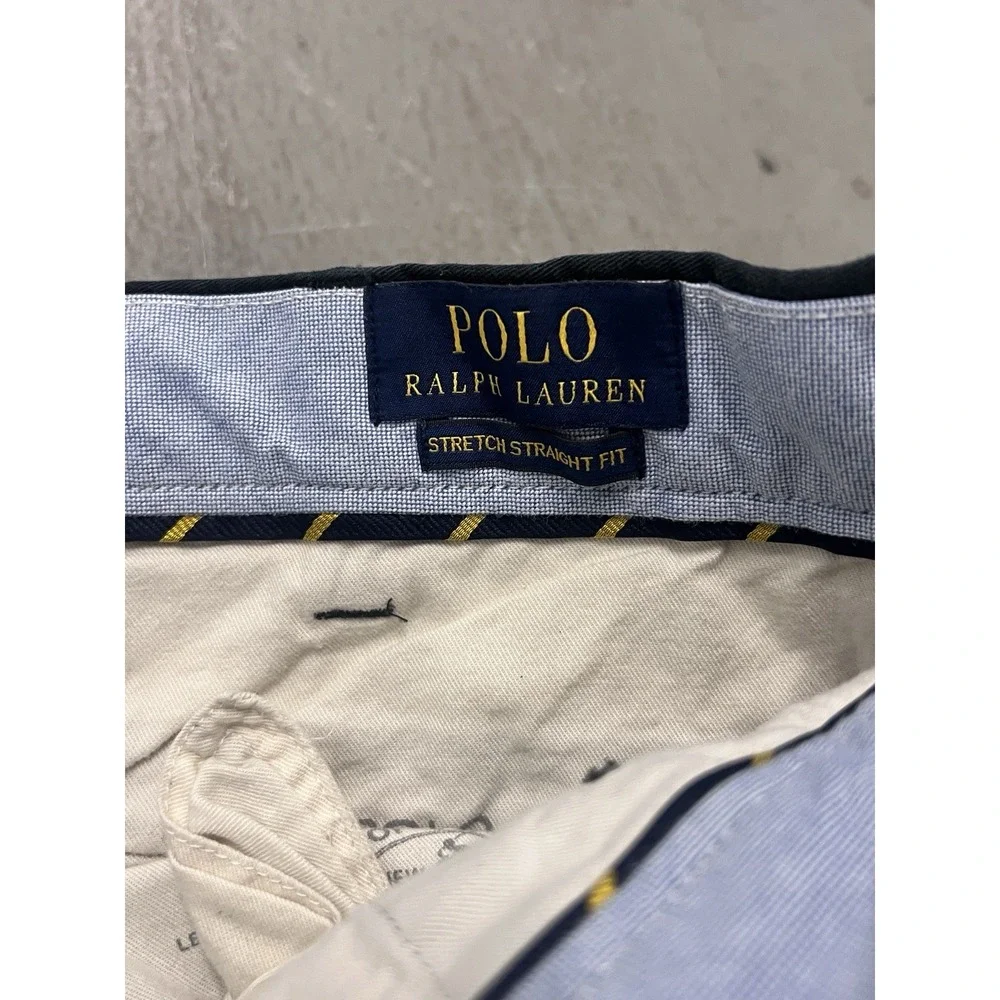 Polo Ralph Lauren Men's Black Classic Fit Chino‎ Pants 38x30 Cotton Casual
